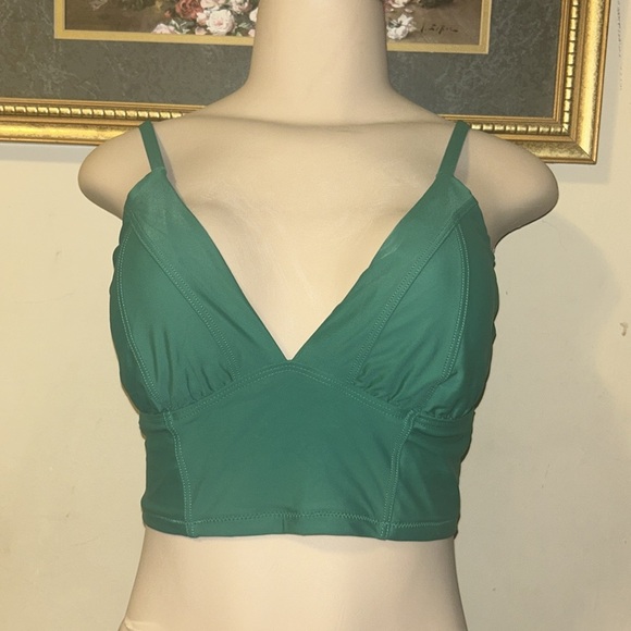 Aerie Green Triangle Banded Bikini Top & Bottom Bikini Set Size S - Picture 4 of 9